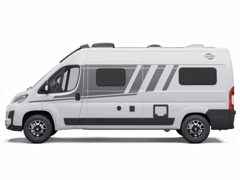 Wohnmobil von der linken seite